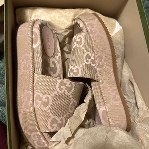Gucci Jumbo GG Platform Slide Sandal